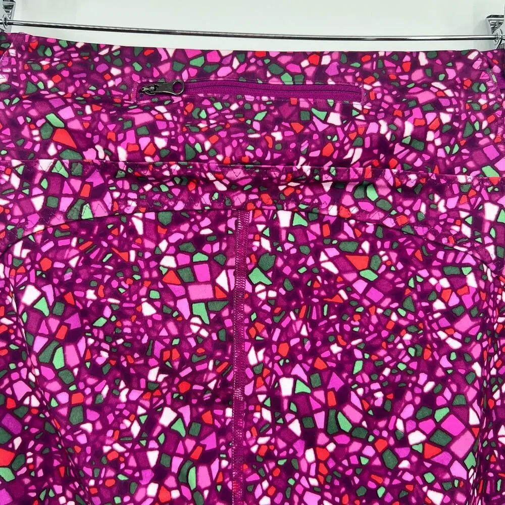 Lululemon Real Quick Crop Paradise Camo Multi Regal Plum Capri Leggings gym 6